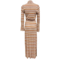 Load image into Gallery viewer, L'Agence Beige Multi Metallic Striped Mirija Duster Cardigan
