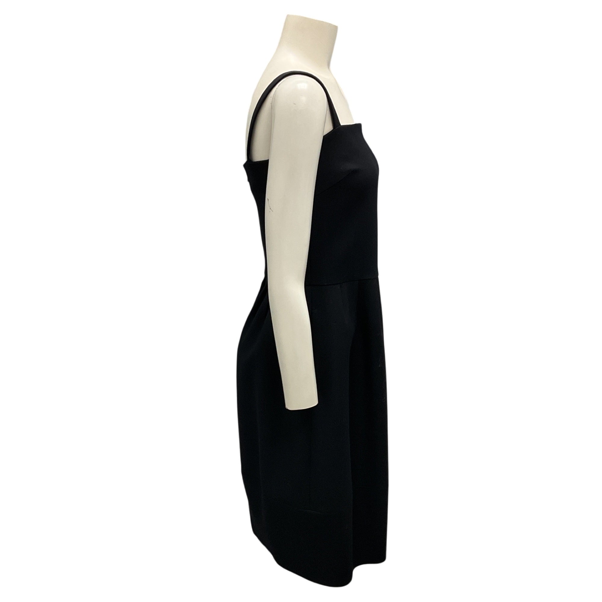 Jil Sander Black Sleeveless Wool Dress