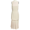 Load image into Gallery viewer, 16ARLINGTON Osso Beige Anci Drop Waist Crepe Midi Dress
