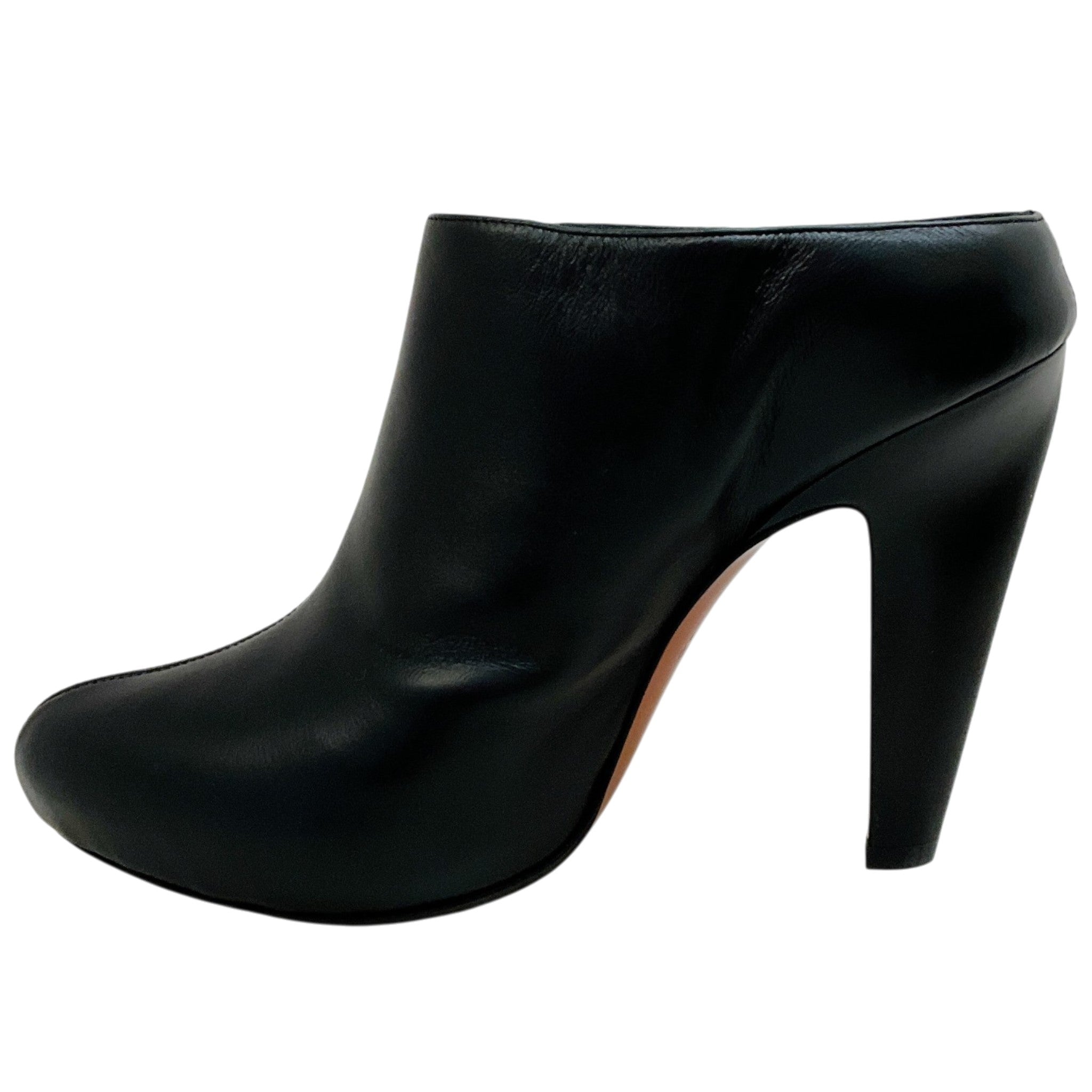 Alexander McQueen Black Leather Slip On Platform Mules