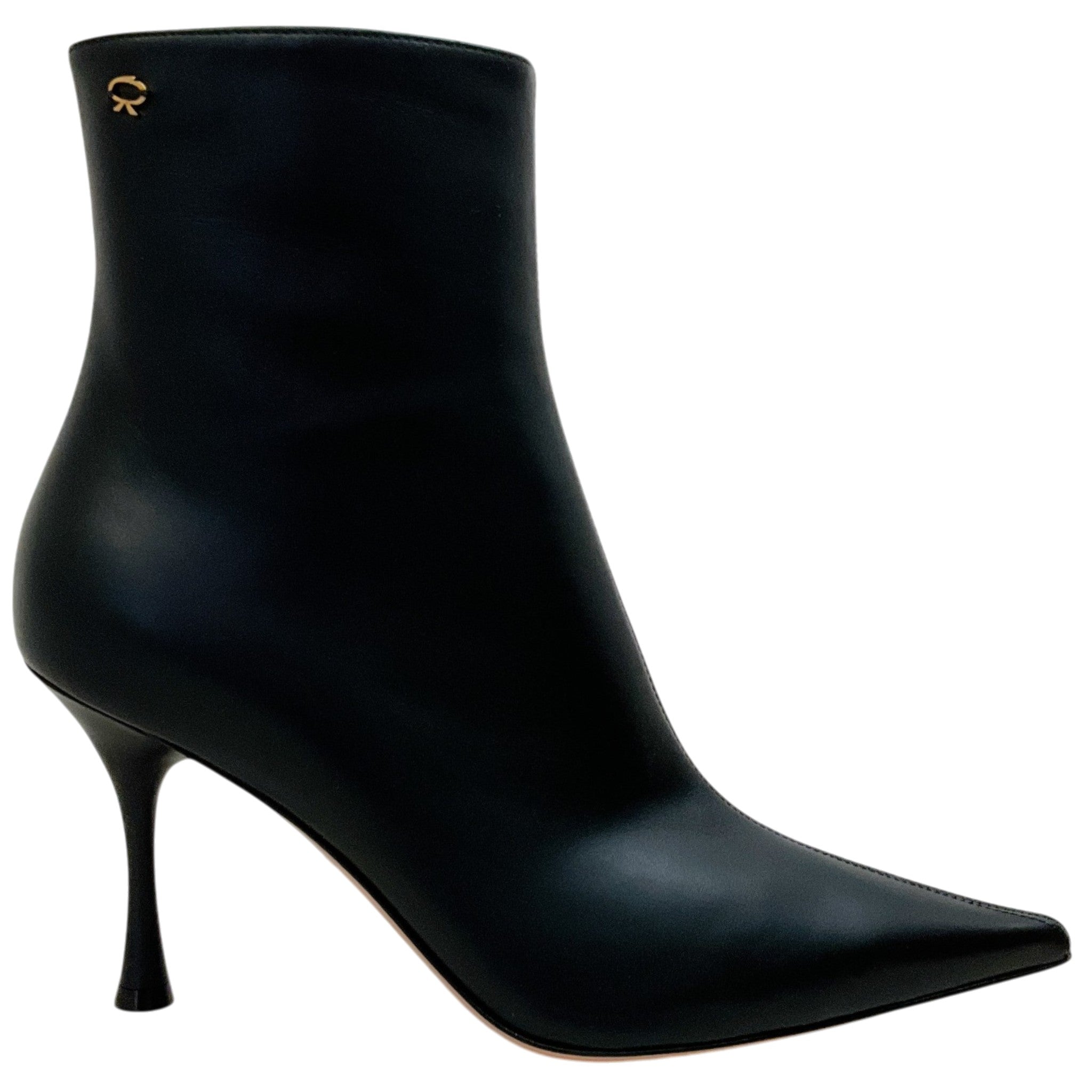 Gianvito Rossi Black Leather Dunn Booties