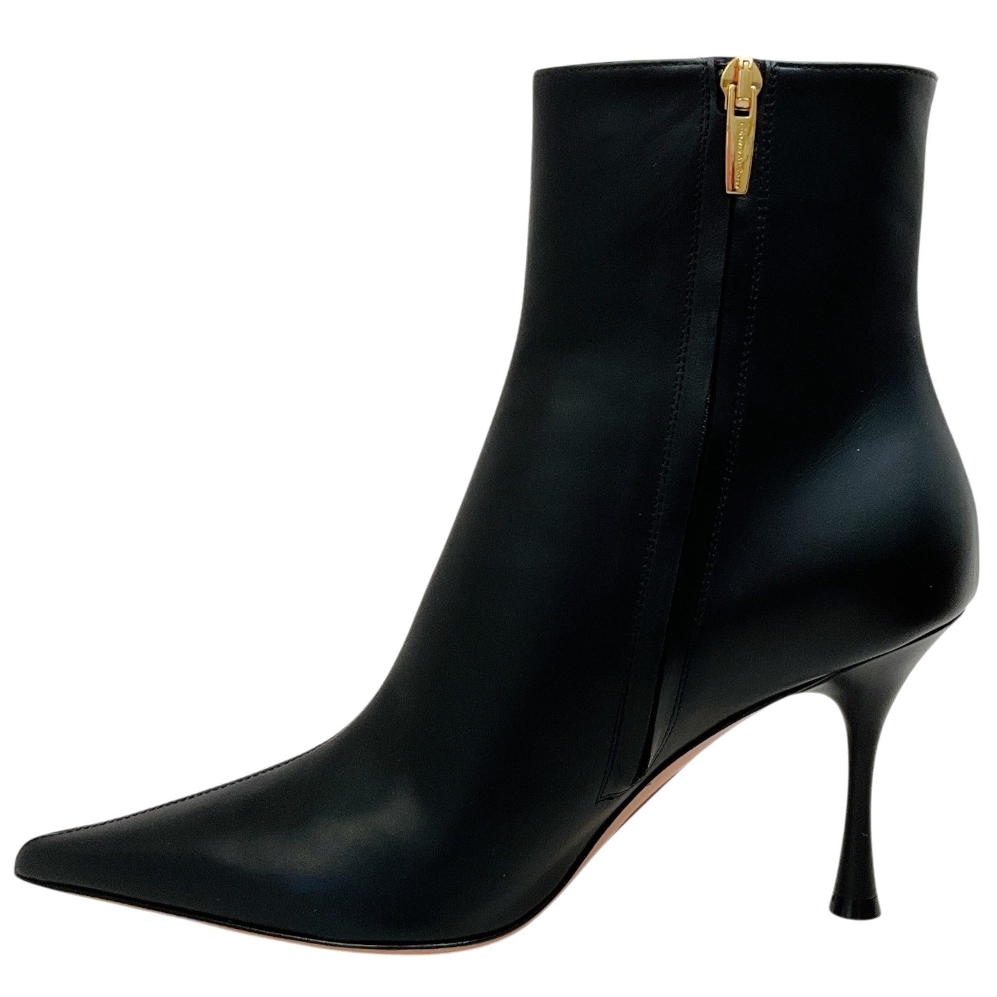 Gianvito Rossi Black Leather Dunn Booties