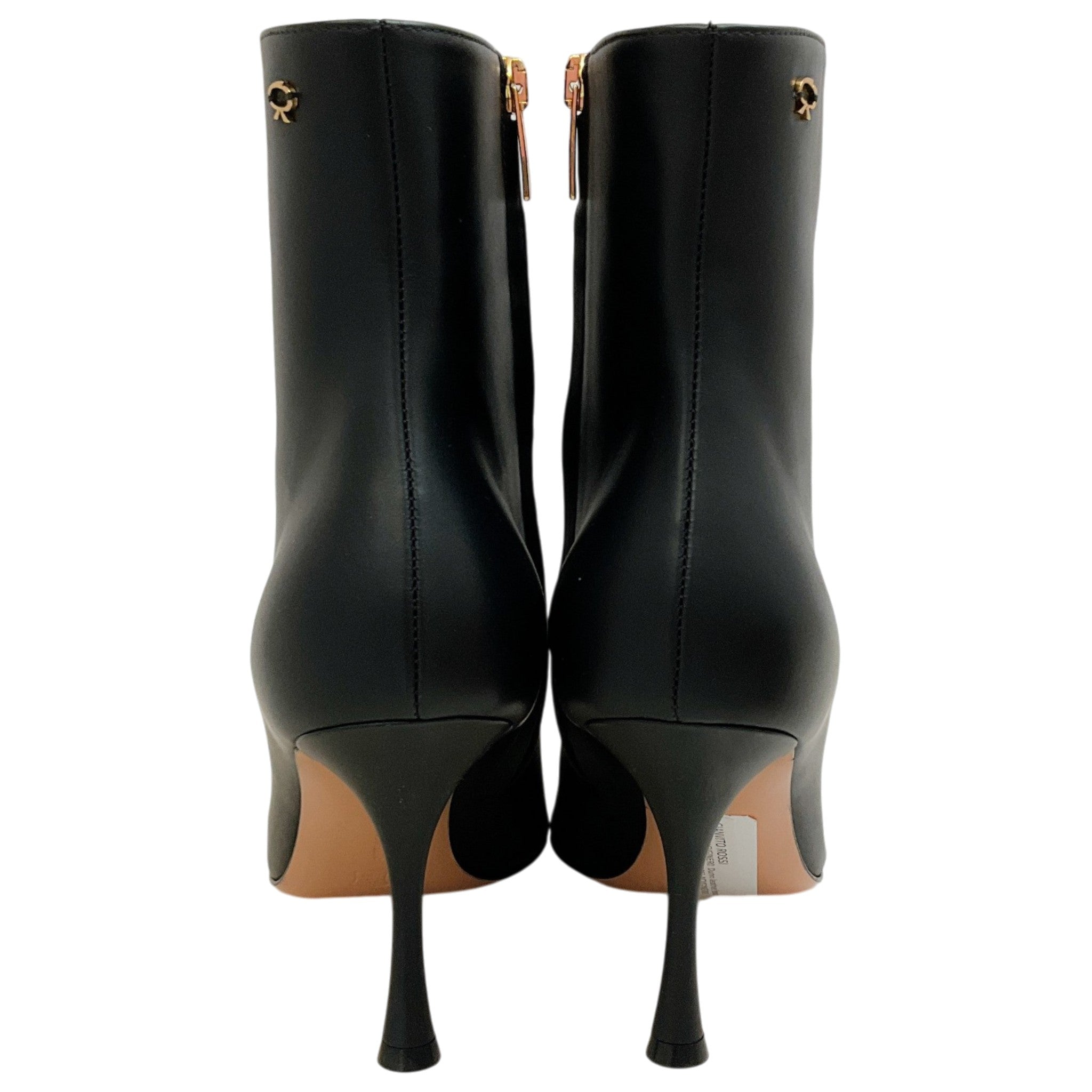 Gianvito Rossi Black Leather Dunn Booties