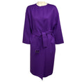 Load image into Gallery viewer, Christian Dior Purple Mid Length Wool Coat with Belt

