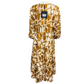 Load image into Gallery viewer, Max Mara S Collection Tan / White Half Moon Abstract Print Adatti Cotton Poplin Midi Dress

