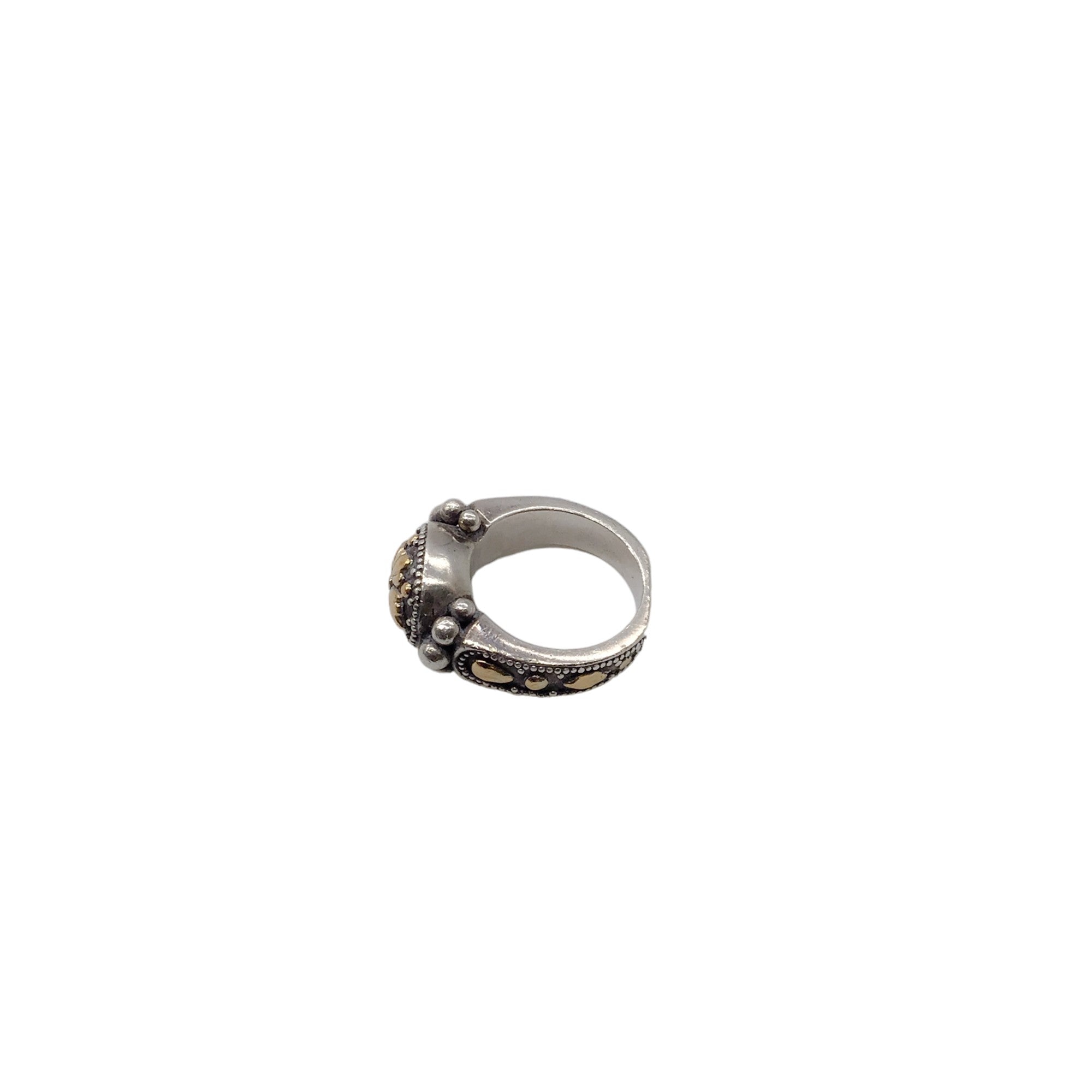 John Hardy Silver / Gold 925 Sterling Silver and 18K Gold Ring
