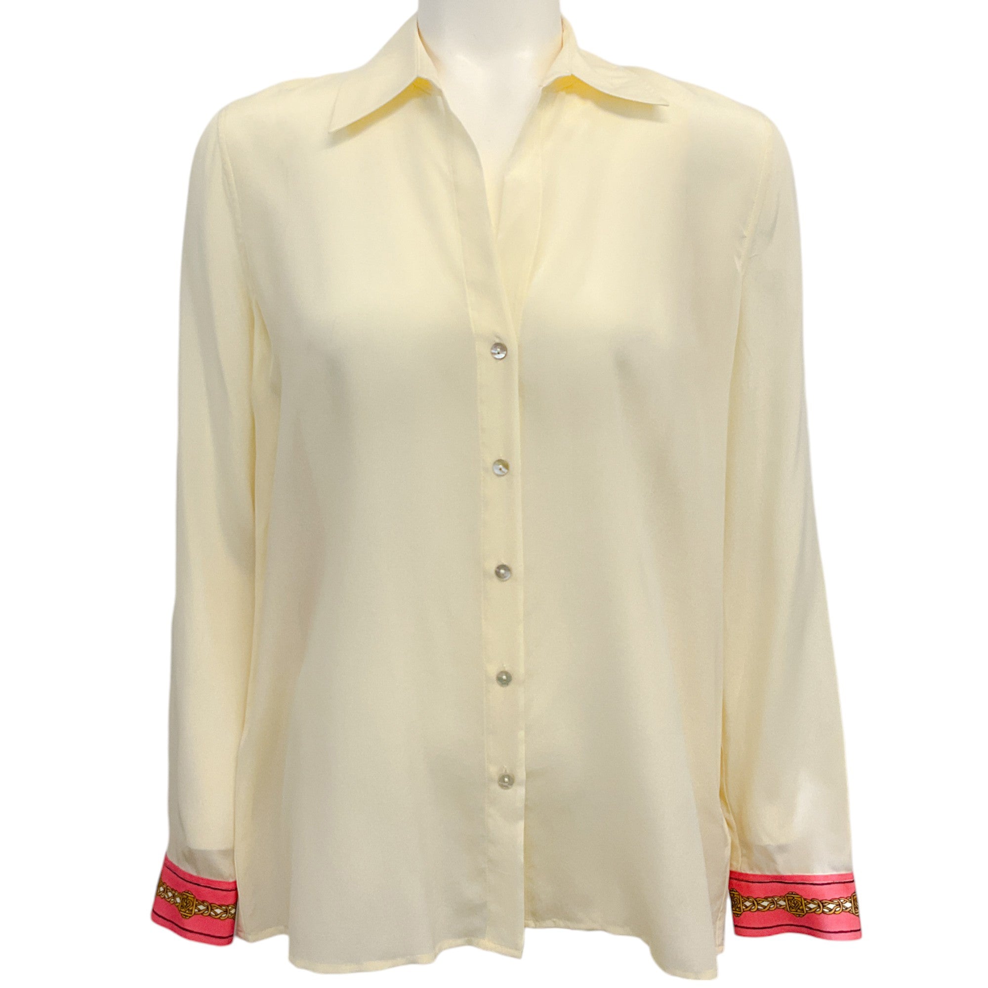 L'Agence Ivory Silk Gio Blouse
