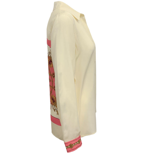 L'Agence Ivory Silk Gio Blouse