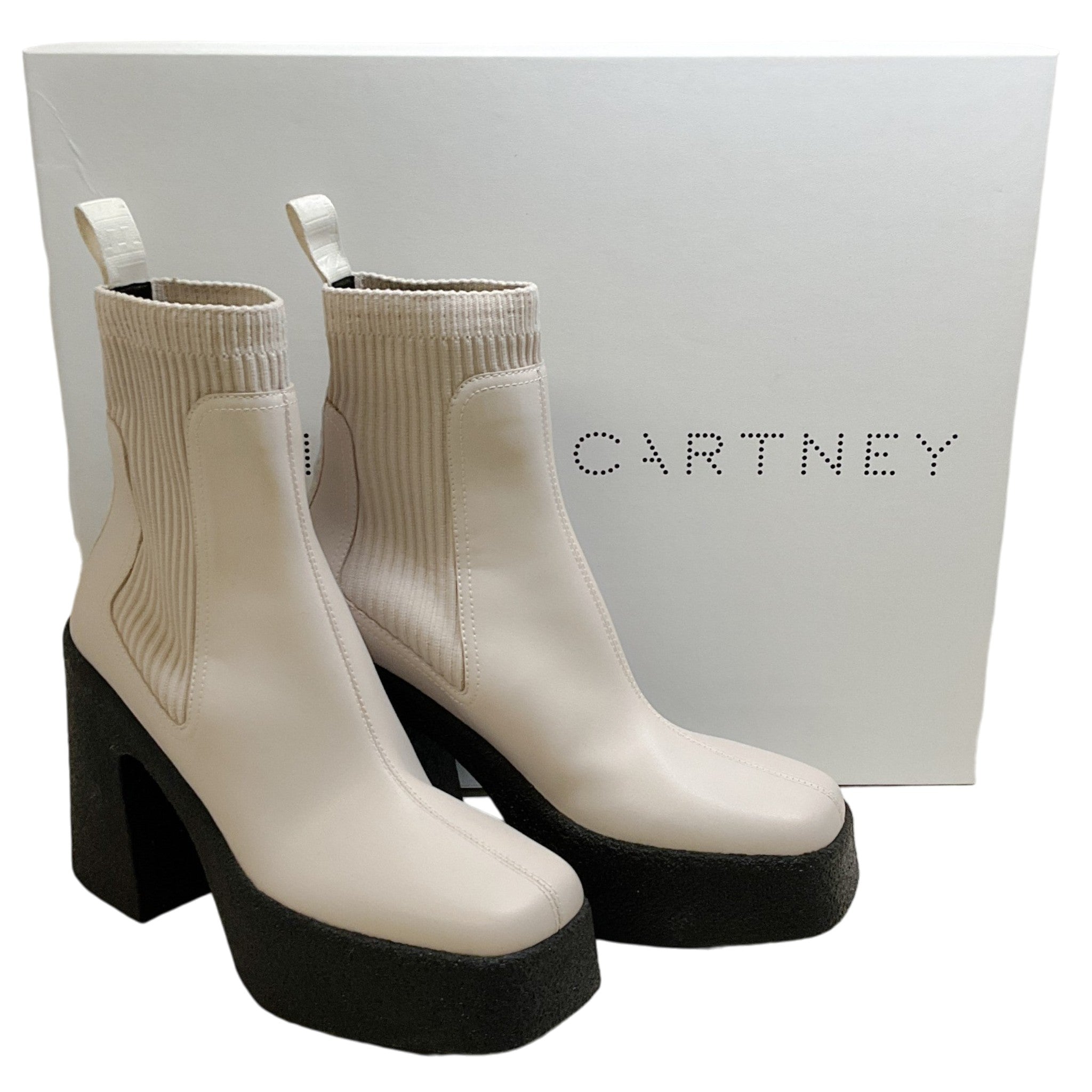 Stella McCartney Cream Skyla Platform Booties