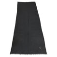 Load image into Gallery viewer, Chanel Black Sequined CC Logo Fringed Cashmere Scarf
