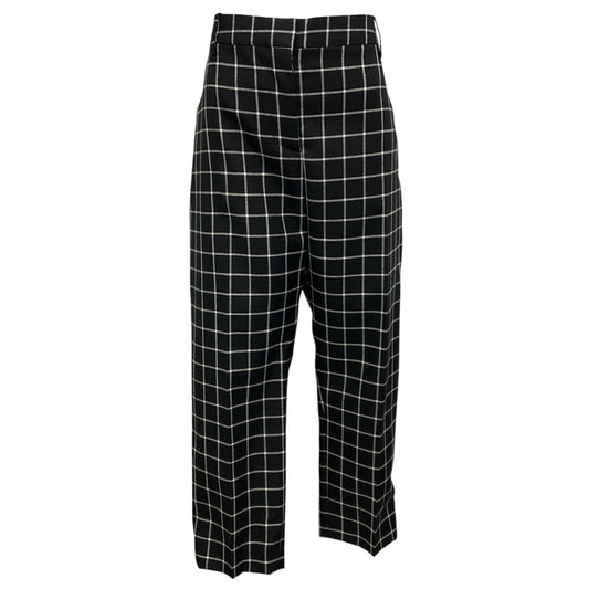 Marni Black / White 2023 Checked Wool Pants