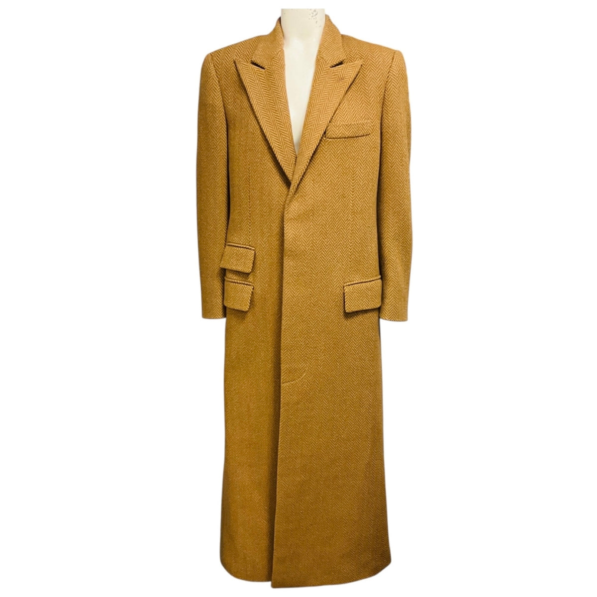 Ralph Lauren Collection Tan Classic Long Wool Coat