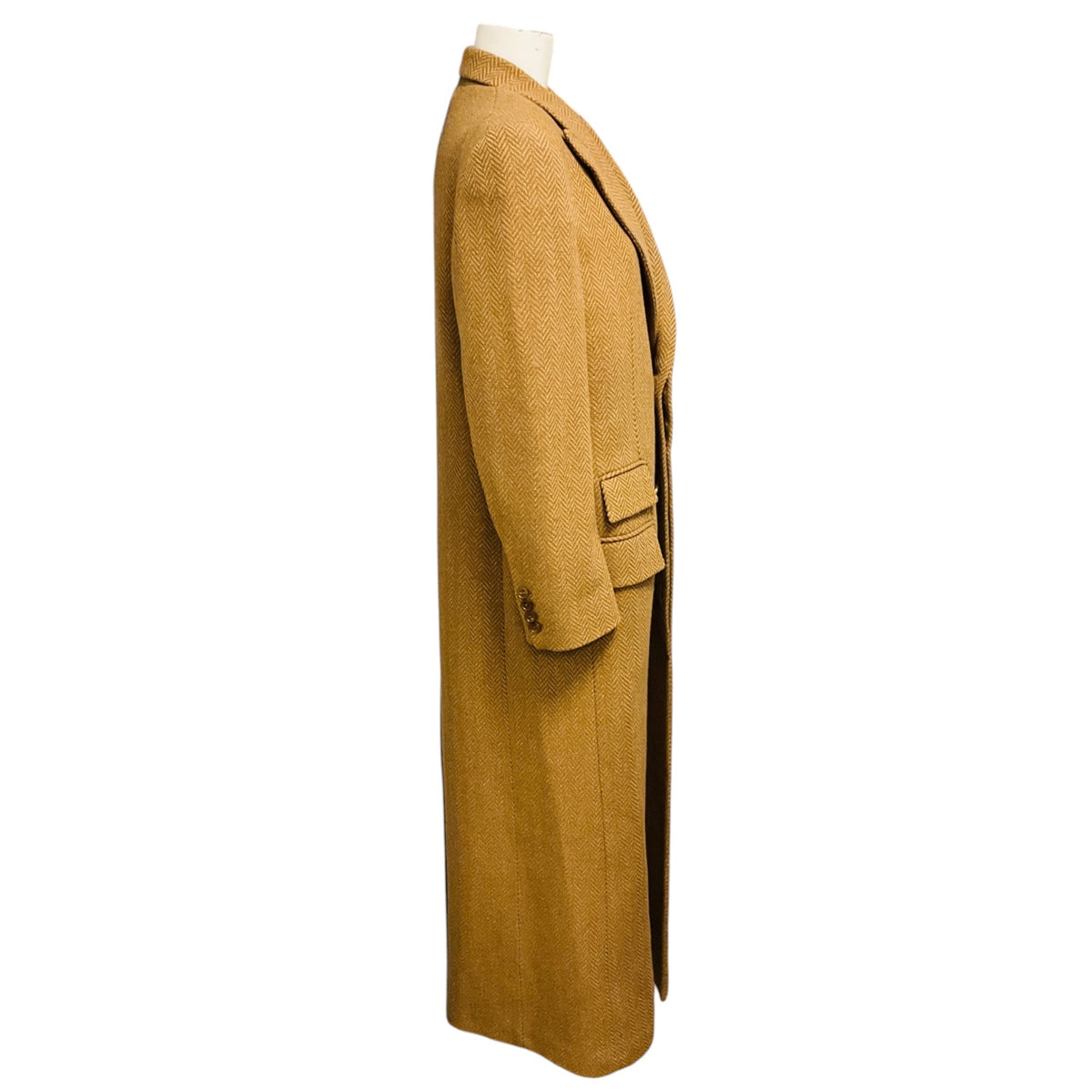 Ralph Lauren Collection Tan Classic Long Wool Coat