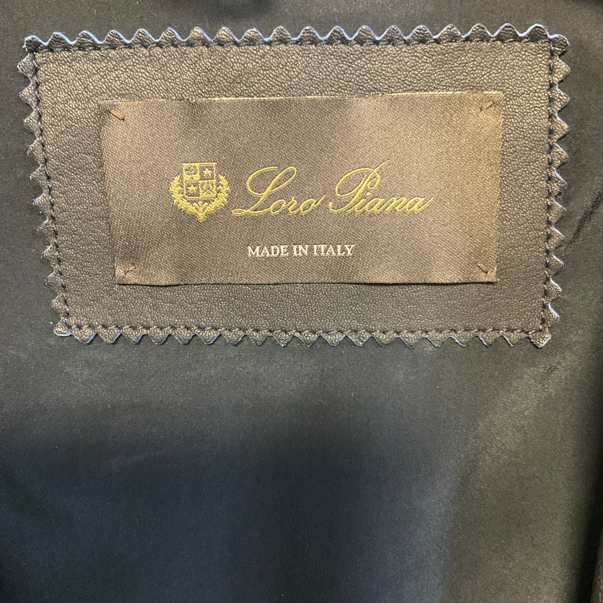 Loro Piana Navy Blue Triple Stitch Lambskin Suede Jimi Coat