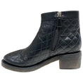 Load image into Gallery viewer, Chanel Black / Silver Cocomark Turnlock Quilted Calfskin Short Boots
