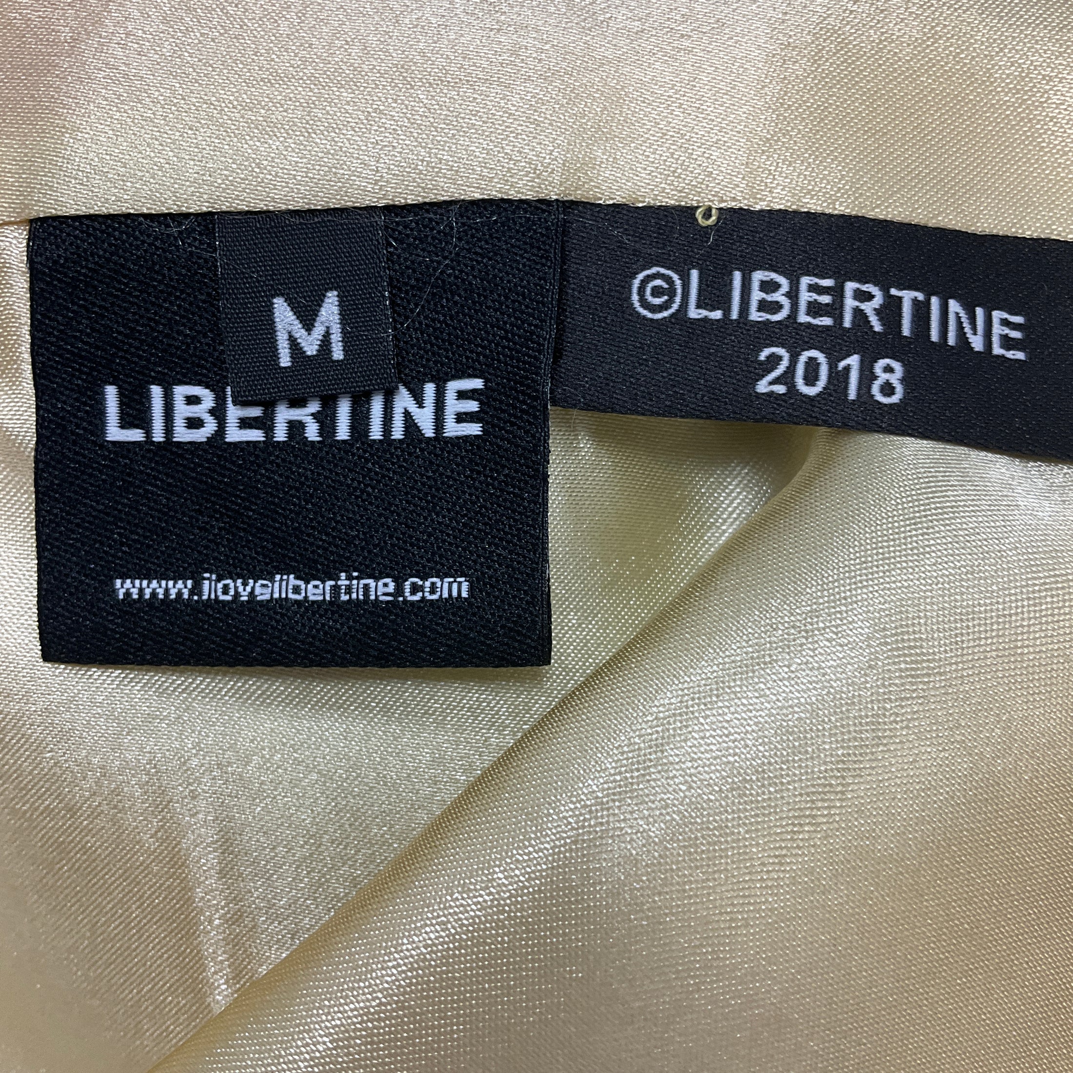 Libertine Yellow Snuff Bottles Smoking Jacket with Fur and Crystals