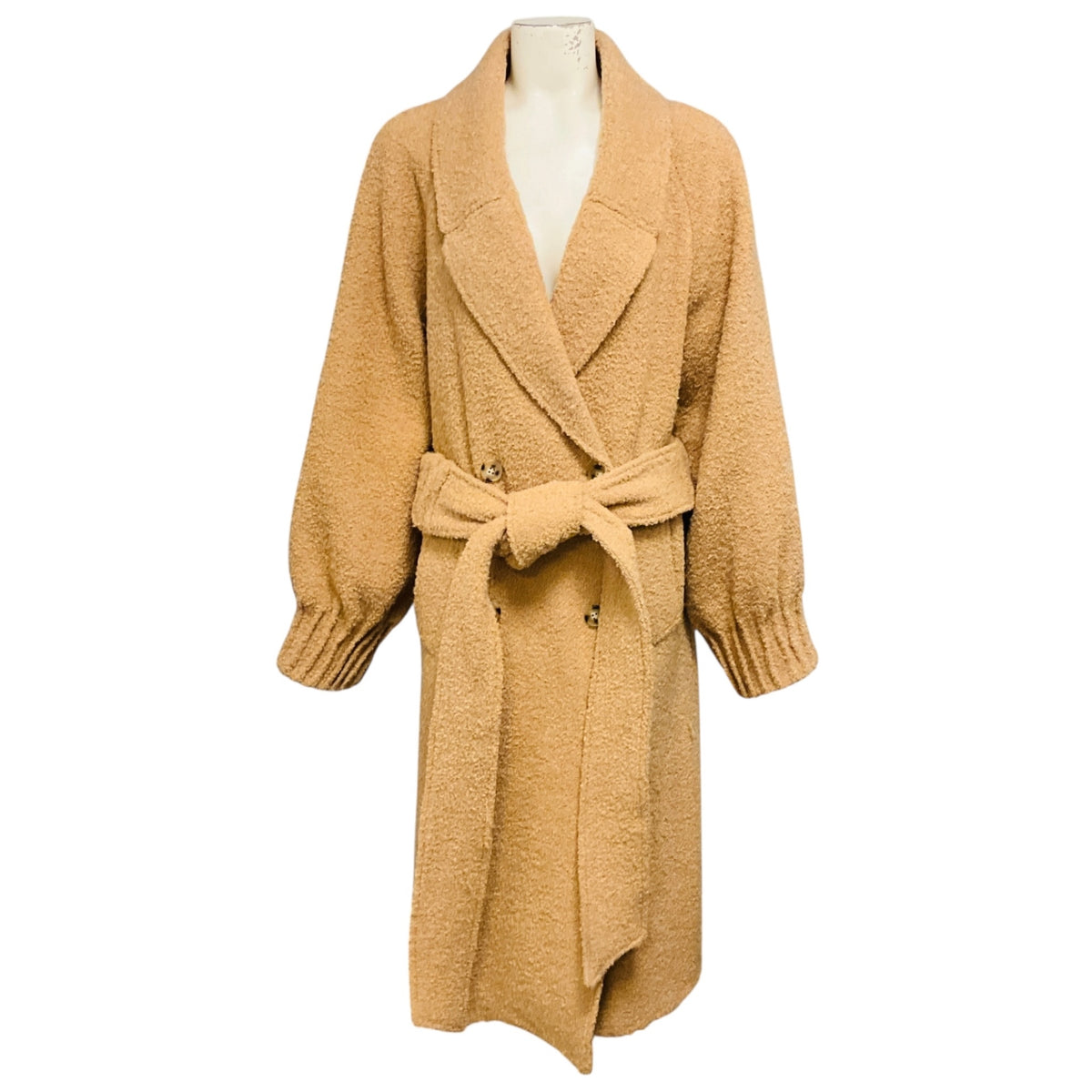 Elleme Camel Chouchou Coat with Belt