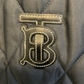 Load image into Gallery viewer, Burberry Navy Blue Quilted Zip Front Nova Check Lined Jacket with Patch Detail and Corduroy Collar
