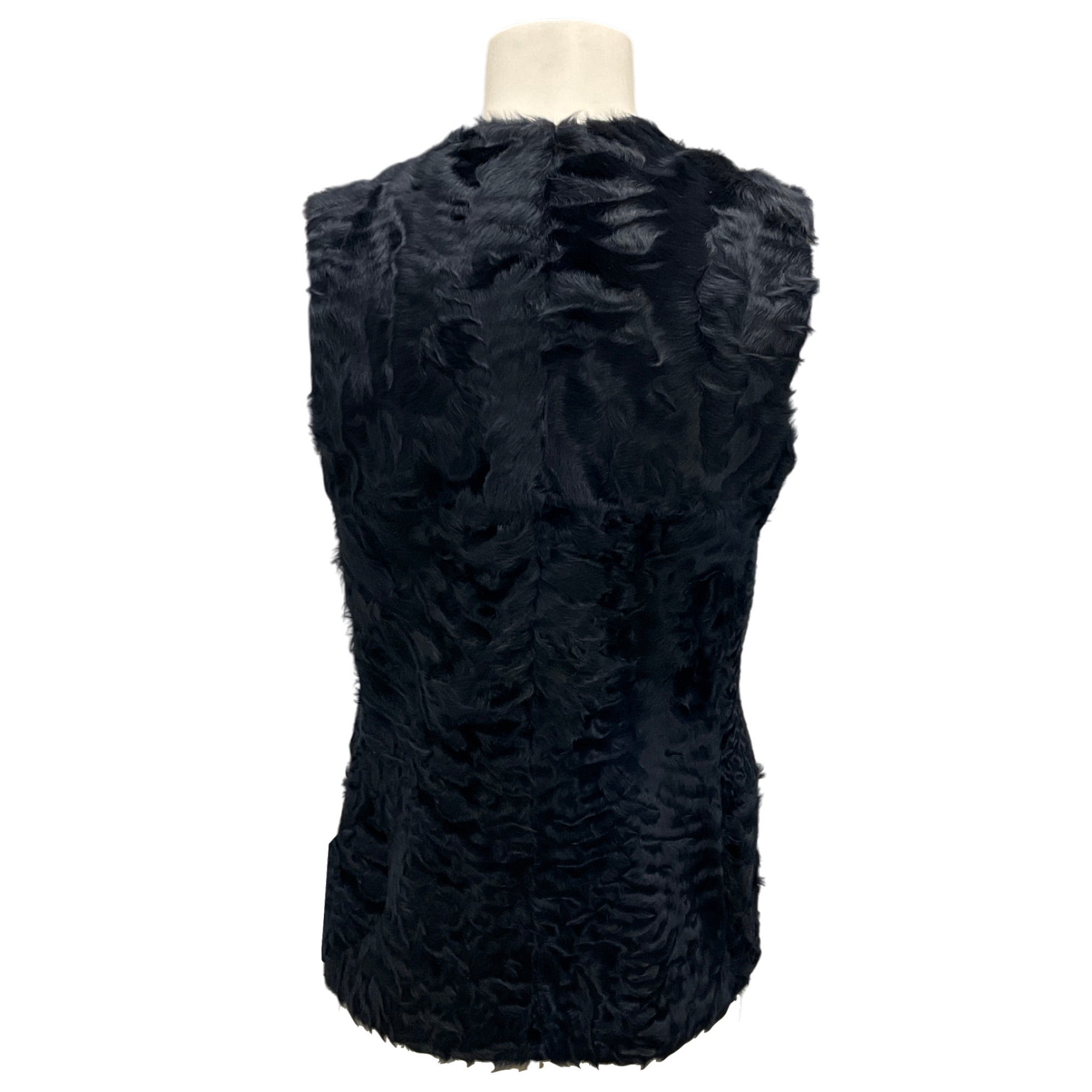 Susan Bender Navy Blue Persian Lamb Fur Vest