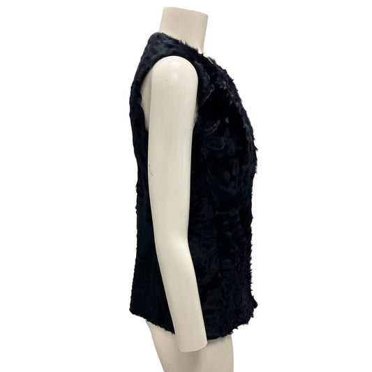 Susan Bender Navy Blue Persian Lamb Fur Vest