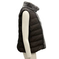 Load image into Gallery viewer, Fabiana Filippi Brown / Grey Shearling Trimmed Nylon Puffer Vest
