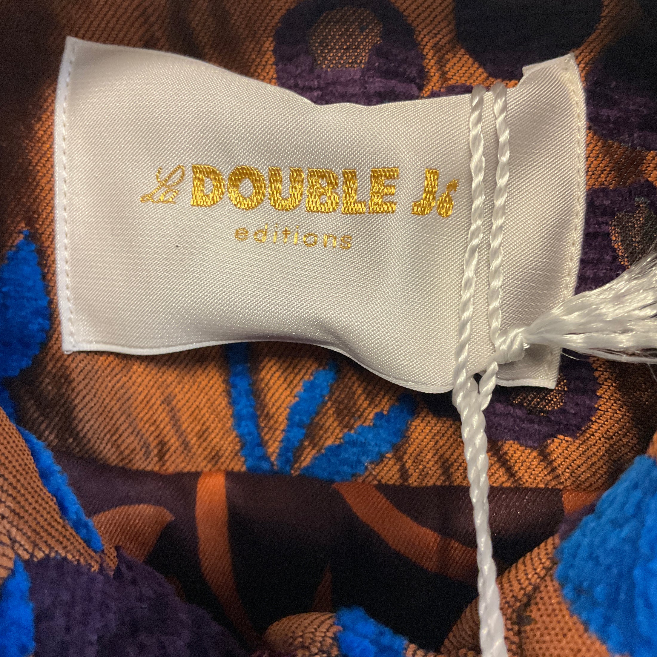 La DoubleJ Brown / Blue Multi Floral Jacquard Selva Boxy Coat