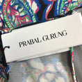 Load image into Gallery viewer, Prabal Gurung Black / Blue / Pink Multi Paisley Printed Silk Midi Dress
