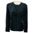 Load image into Gallery viewer, Sonia Rykiel Black Shimmer Knit Cardigan Sweater with Crystal Buttons
