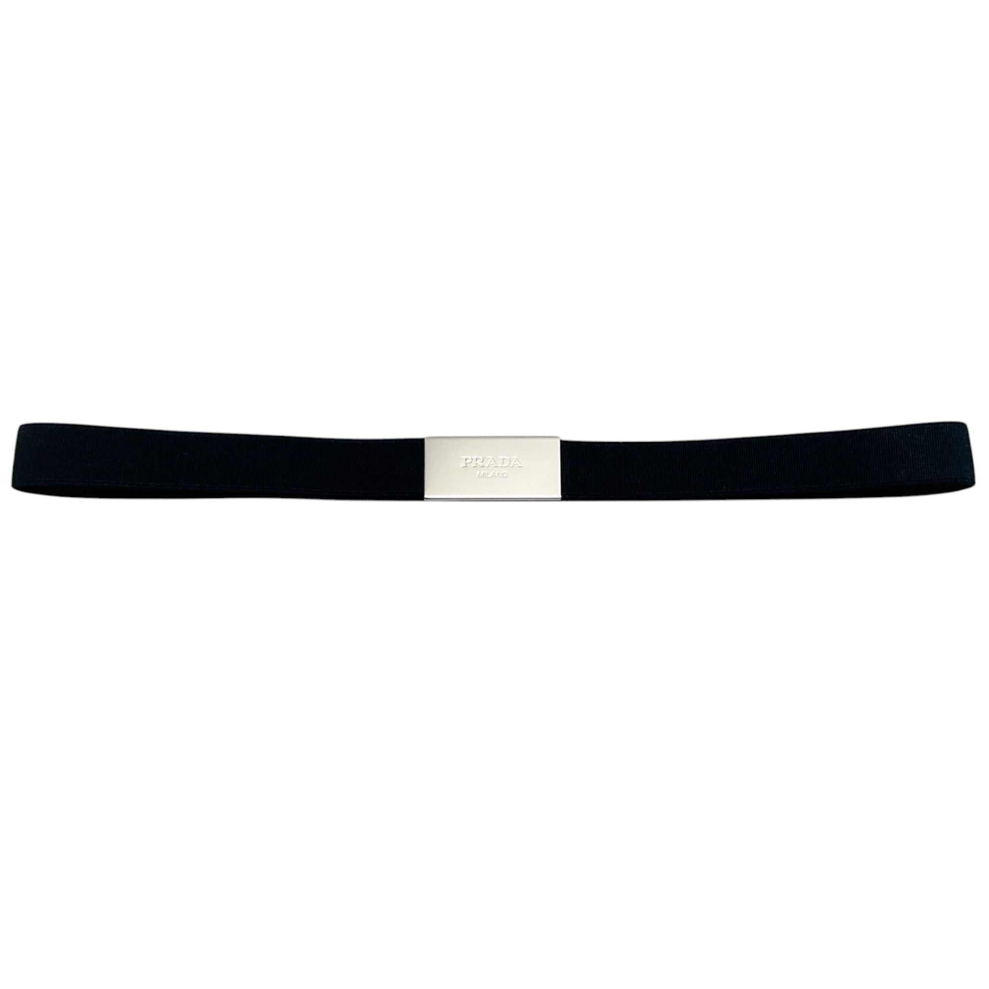 Prada Navy Blue Elastic Pull On Belt