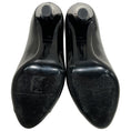 Load image into Gallery viewer, Chanel Black Patent Leather Peep Toe Pumps with Silver Heel
