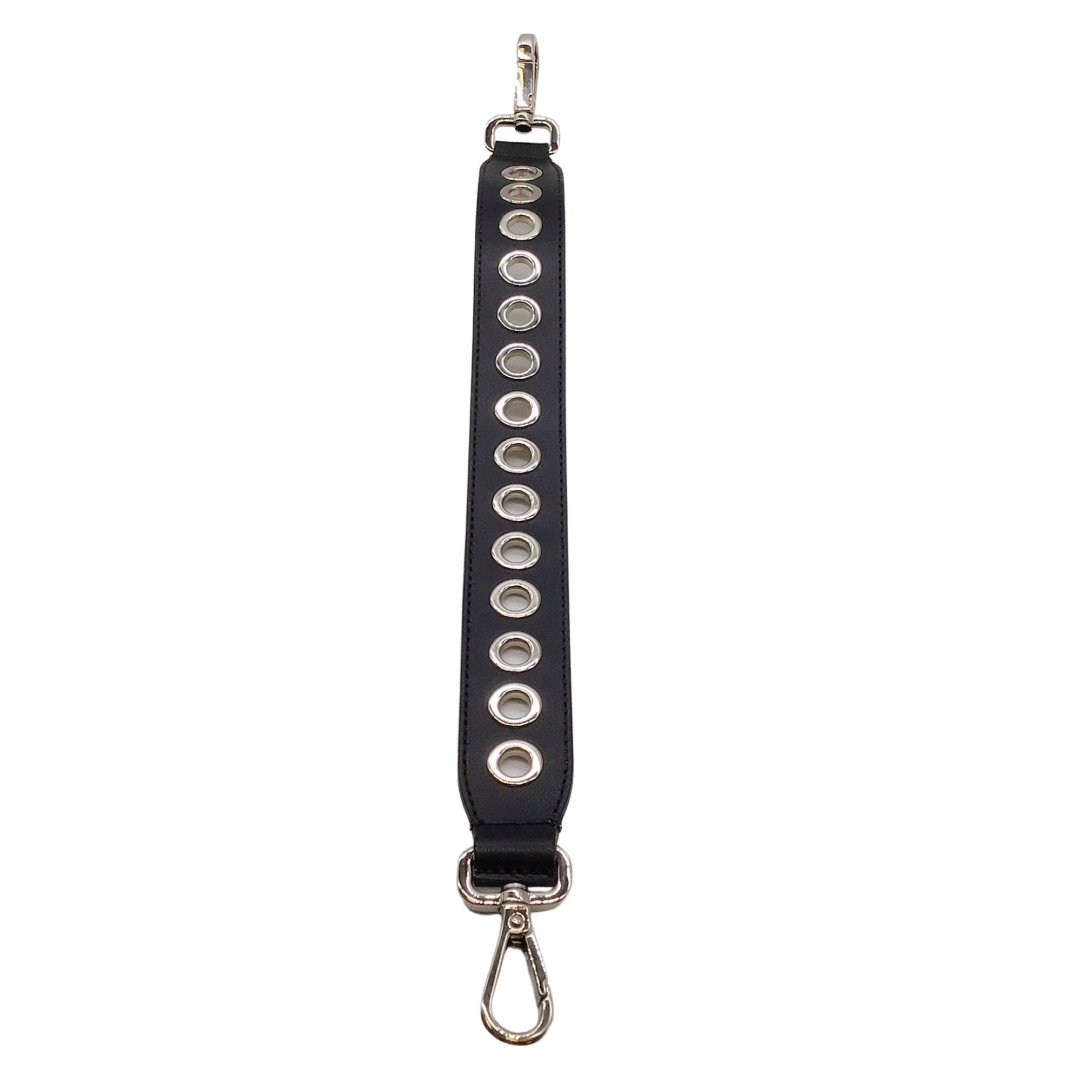 Fendi Black / Beige Grommet Detail Mini Strap You Bag Strap / Accessory