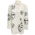 Load image into Gallery viewer, Libertine White / Black Face Print Button Down Cotton Shirt

