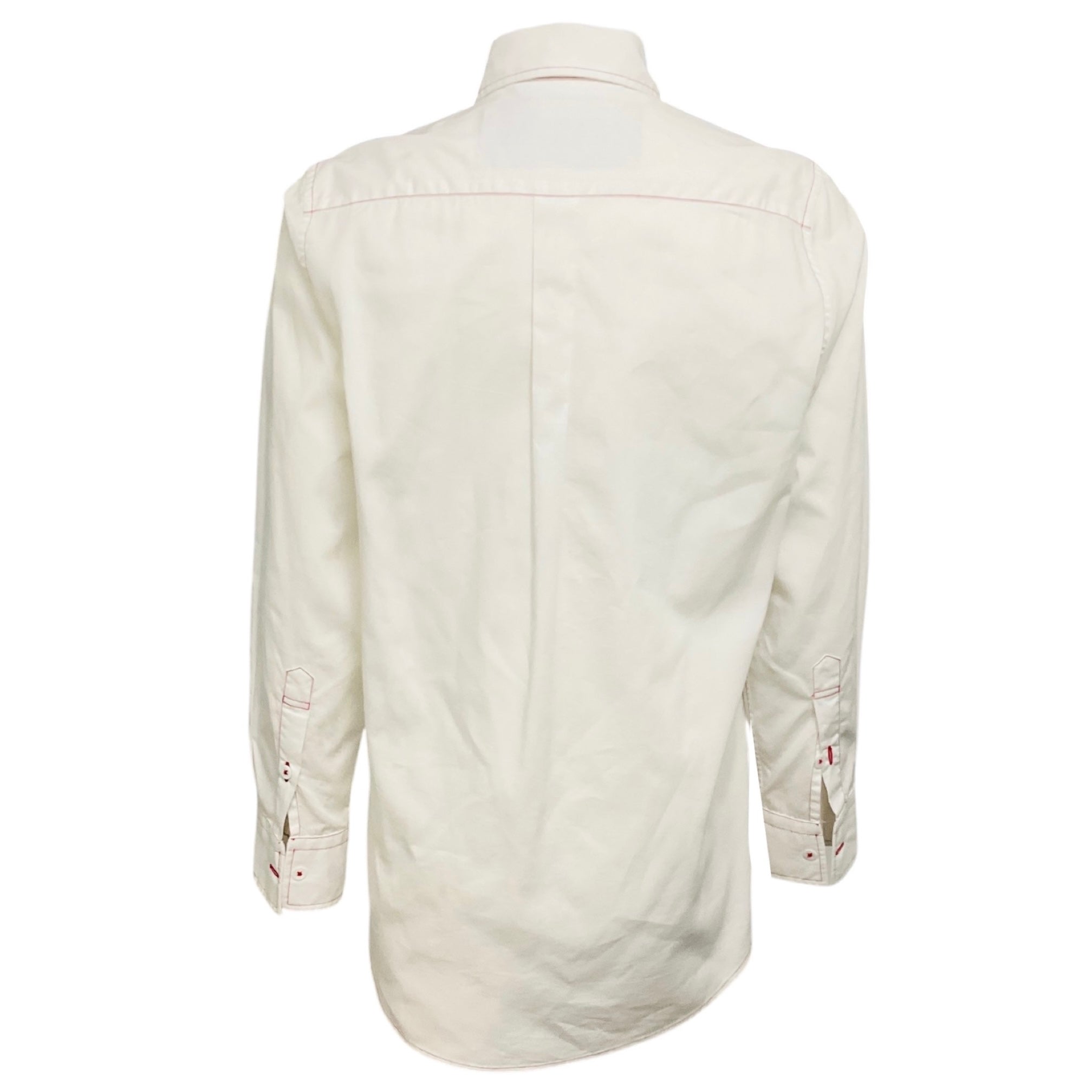 Libertine White / Black Face Print Button Down Cotton Shirt