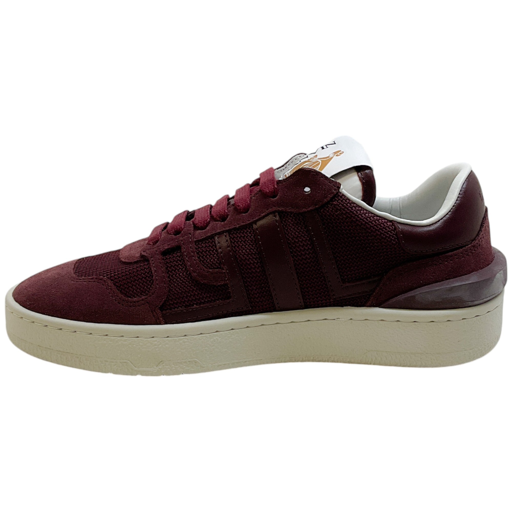 Lanvin Burgundy Clay Low Top Sneakers