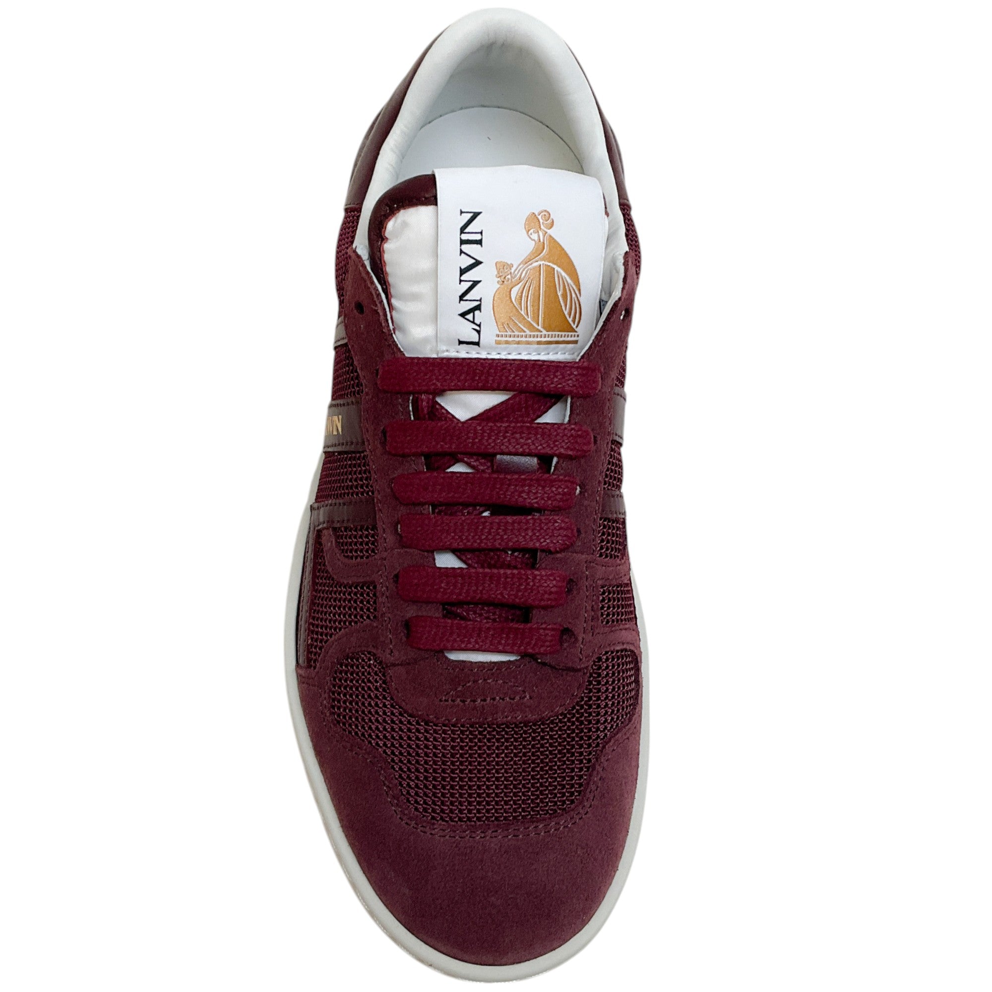 Lanvin Burgundy Clay Low Top Sneakers