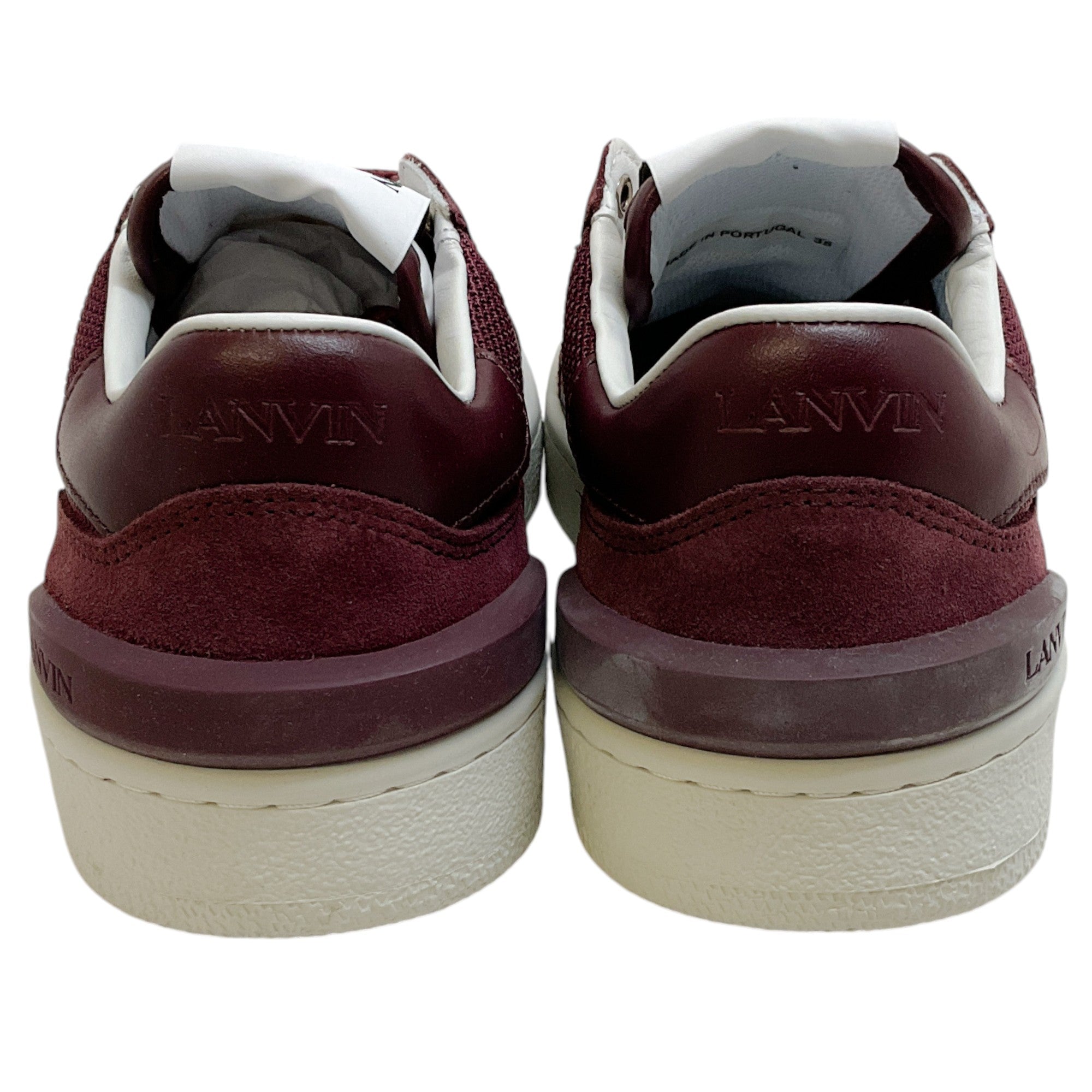 Lanvin Burgundy Clay Low Top Sneakers