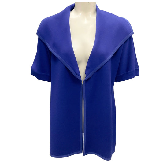 St. John Blue Short Sleeved Knit Jacke