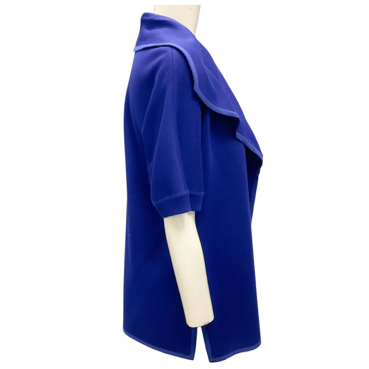 St. John Blue Short Sleeved Knit Jacket