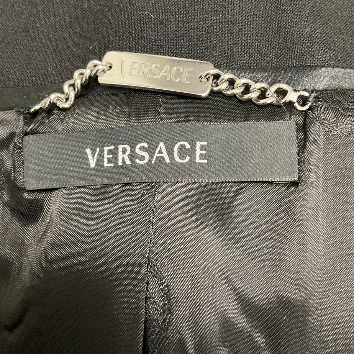 Versace Steel Grey / Black Metallic Jacquard Jacket