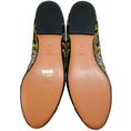 Load image into Gallery viewer, Lanvin Black / Gold Embroidered Cap Toe Ballet Flats
