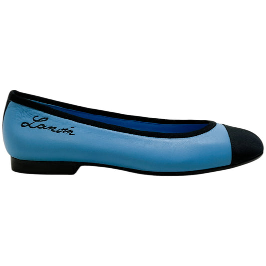 Lanvin Sky Blue Leather Classical Ballet Flats