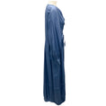 Load image into Gallery viewer, Lee Mathews Blue Tie Detail Long Sleeved Maxi Dress
