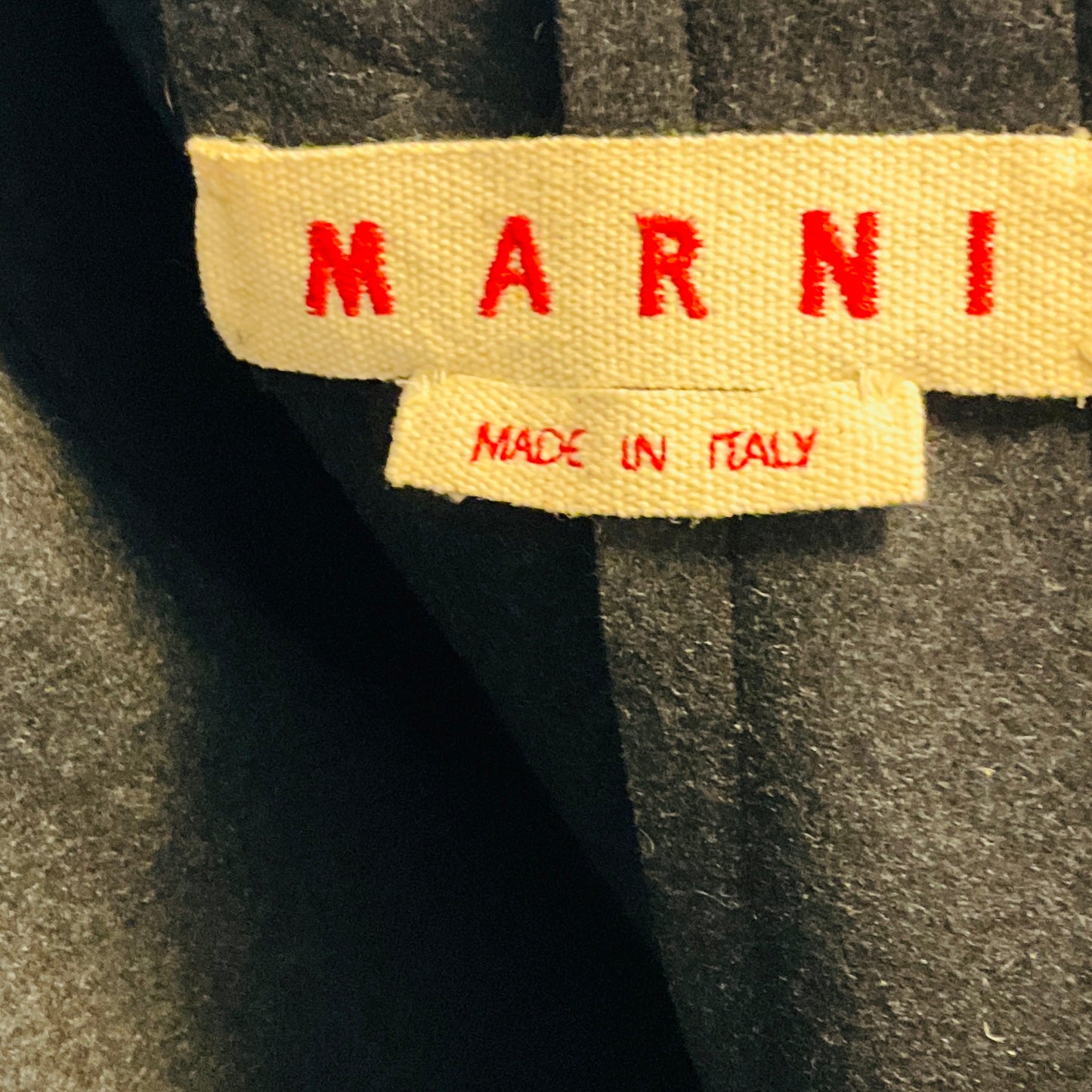 Marni Charcoal Grey / Copper Metallic Paillette Embellished Wool Dress