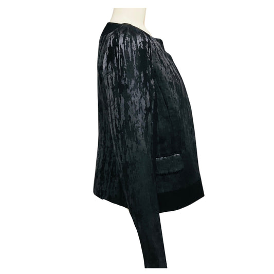 Versace Steel Grey / Black Metallic Jacquard Jacket