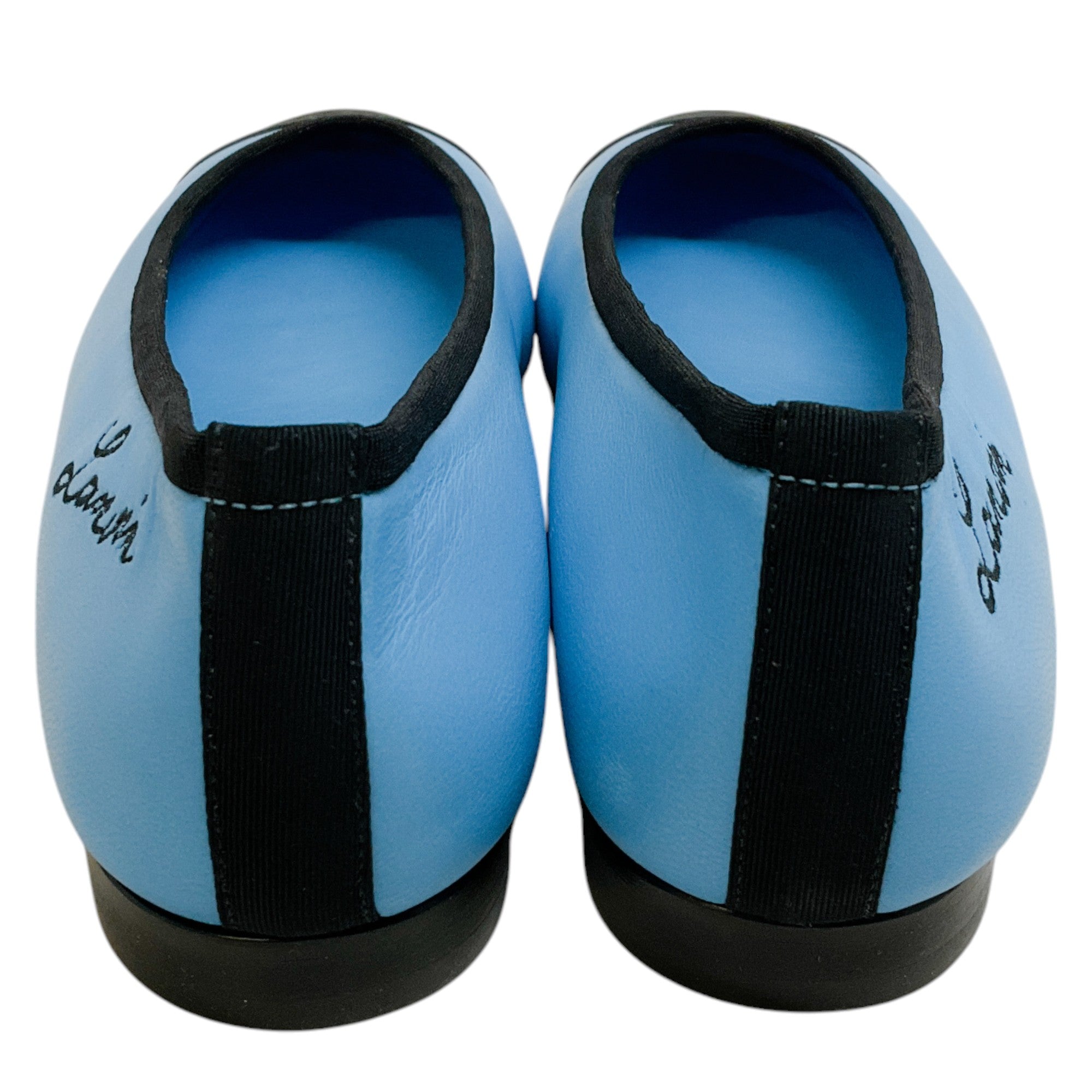 Lanvin Sky Blue Leather Classical Ballet Flats