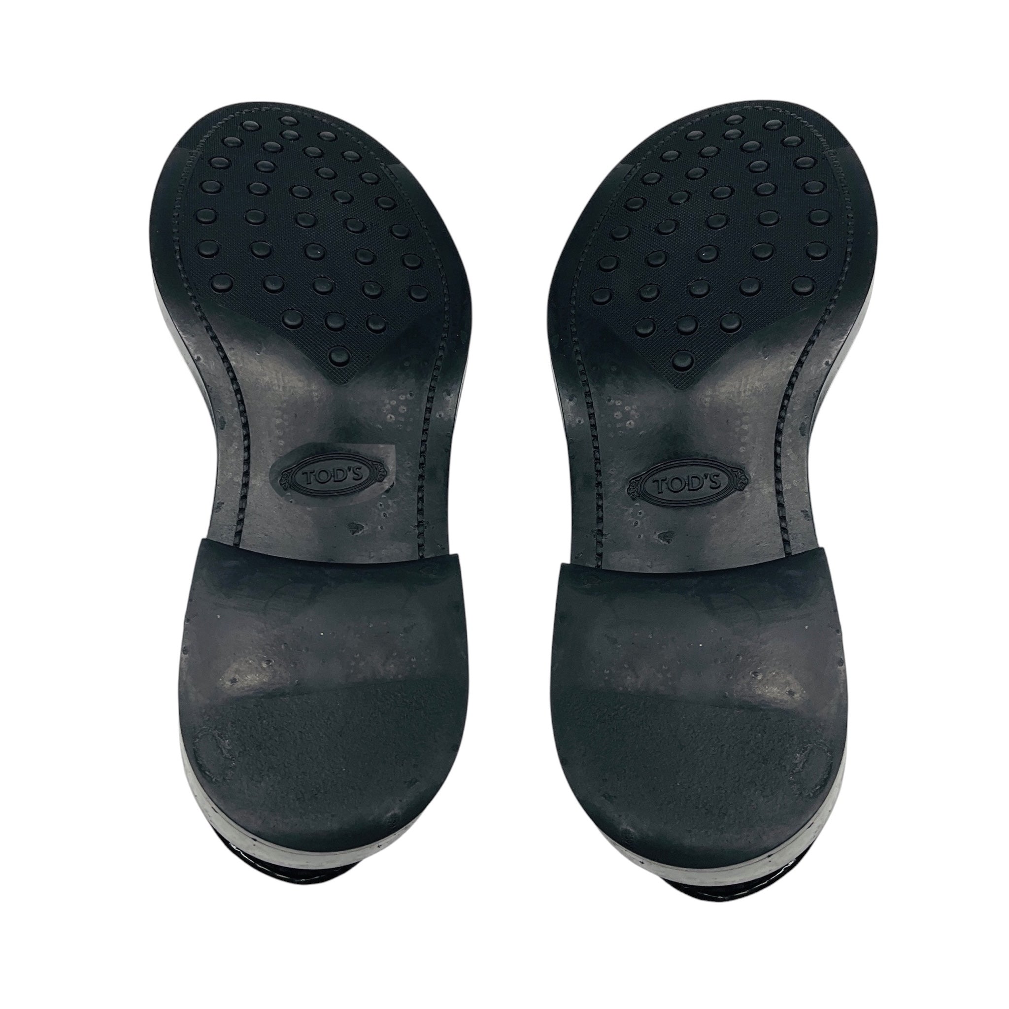 Tod's Black Patent Leather Classic Flats / Loafers