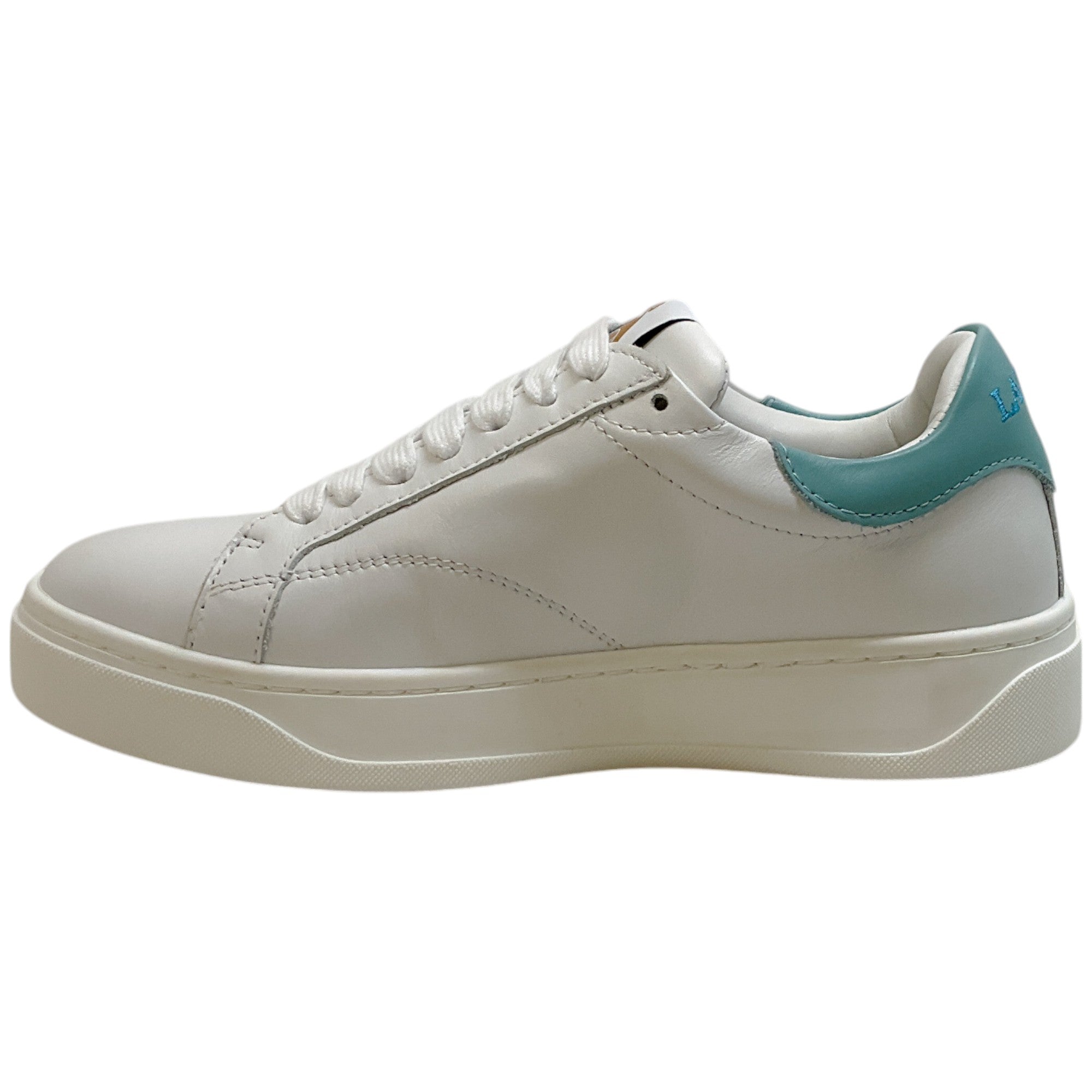 Lanvin White / Blue Leather DDBO Sneakers