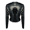 Load image into Gallery viewer, 16ARLINGTON Steel Grey Metallic Sequined Long Sleeved Top
