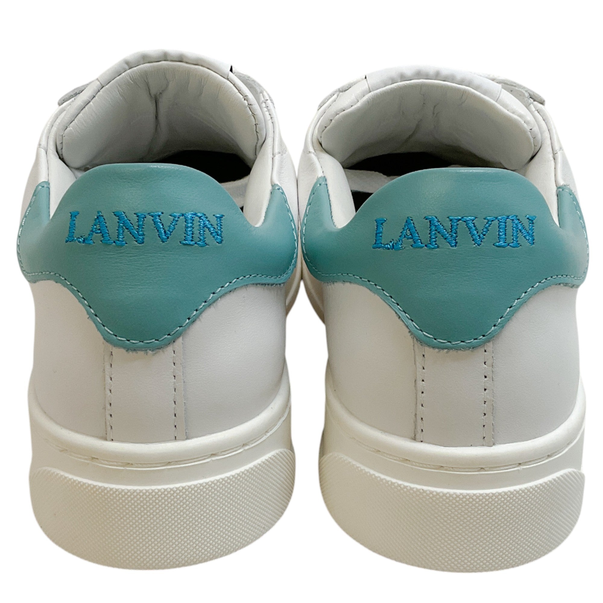 Lanvin White / Blue Leather DDBO Sneakers