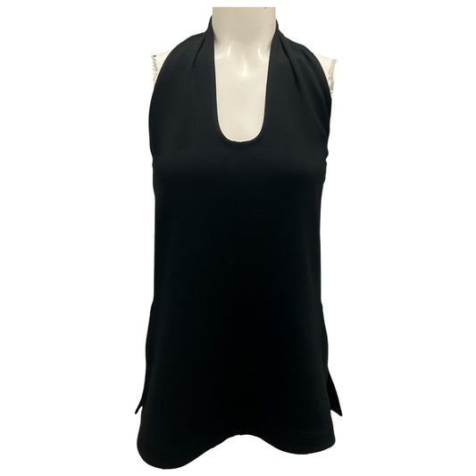 Proenza Schouler Black Light Matte Viscose Crepe Miller Top